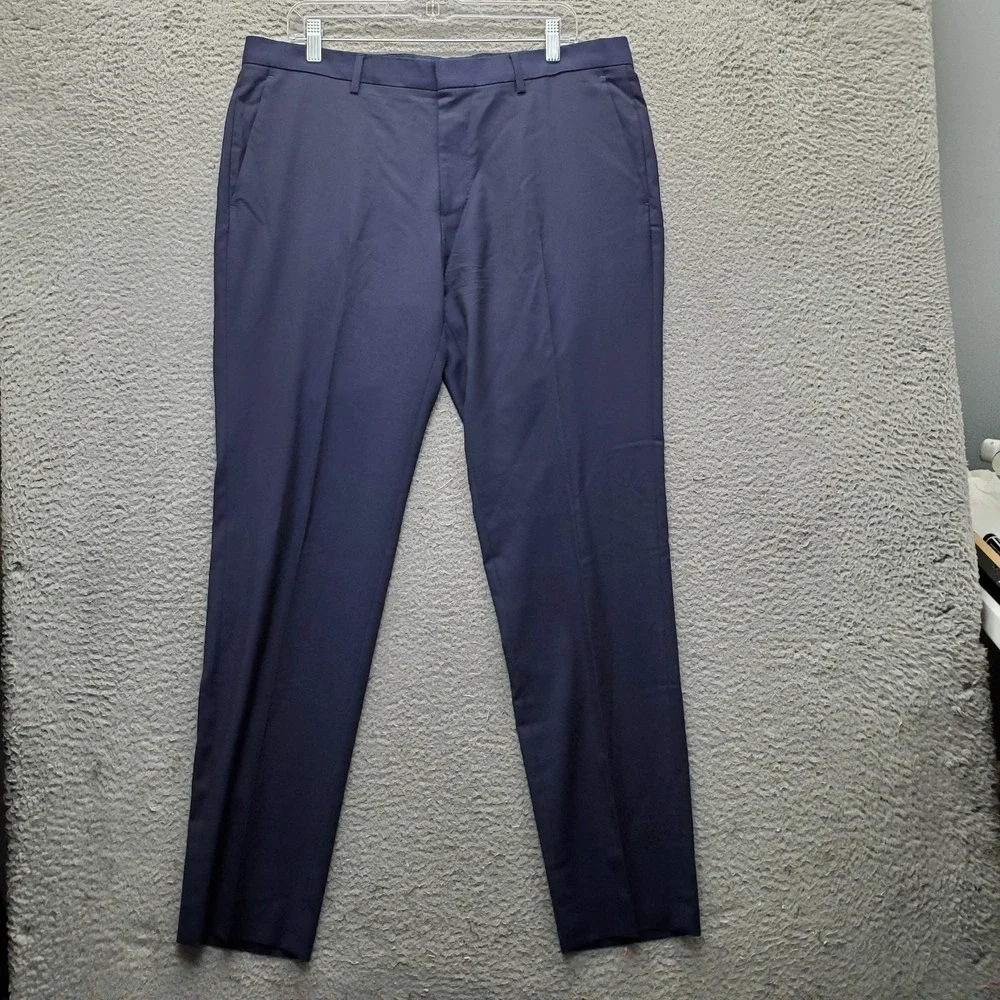 Hugo Boss 2-Piece Suit Blazer & Pants Mens 42R Blue Wool Business Formal Wear